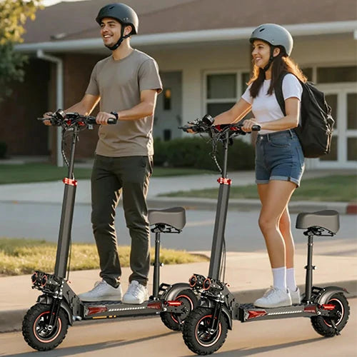 FREEBOY lightweight electric scooter two riders outdoor street category shot