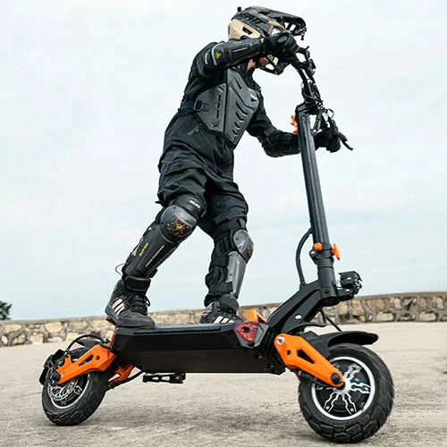 FREEBOY heavy duty electric scooter front side outdoor display shot