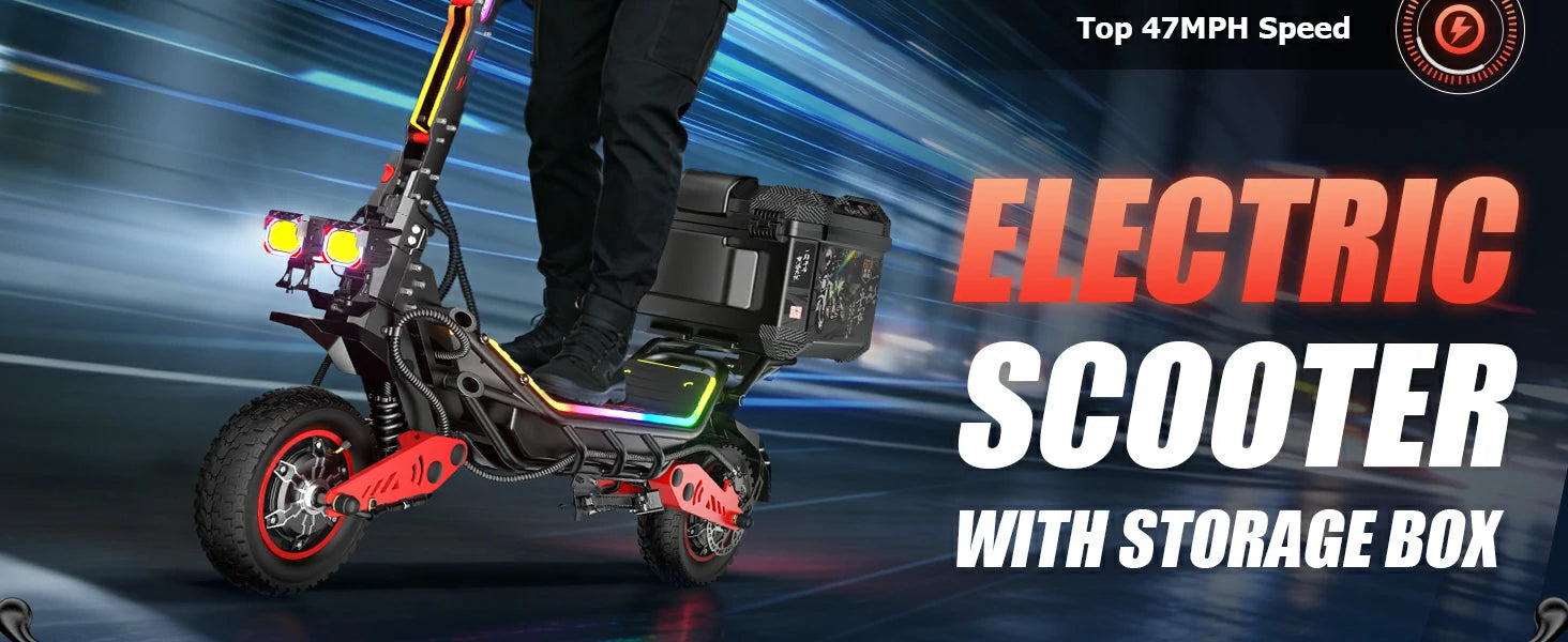 FREEBOY H10 scooter responsive front and rear braking system detail graphic