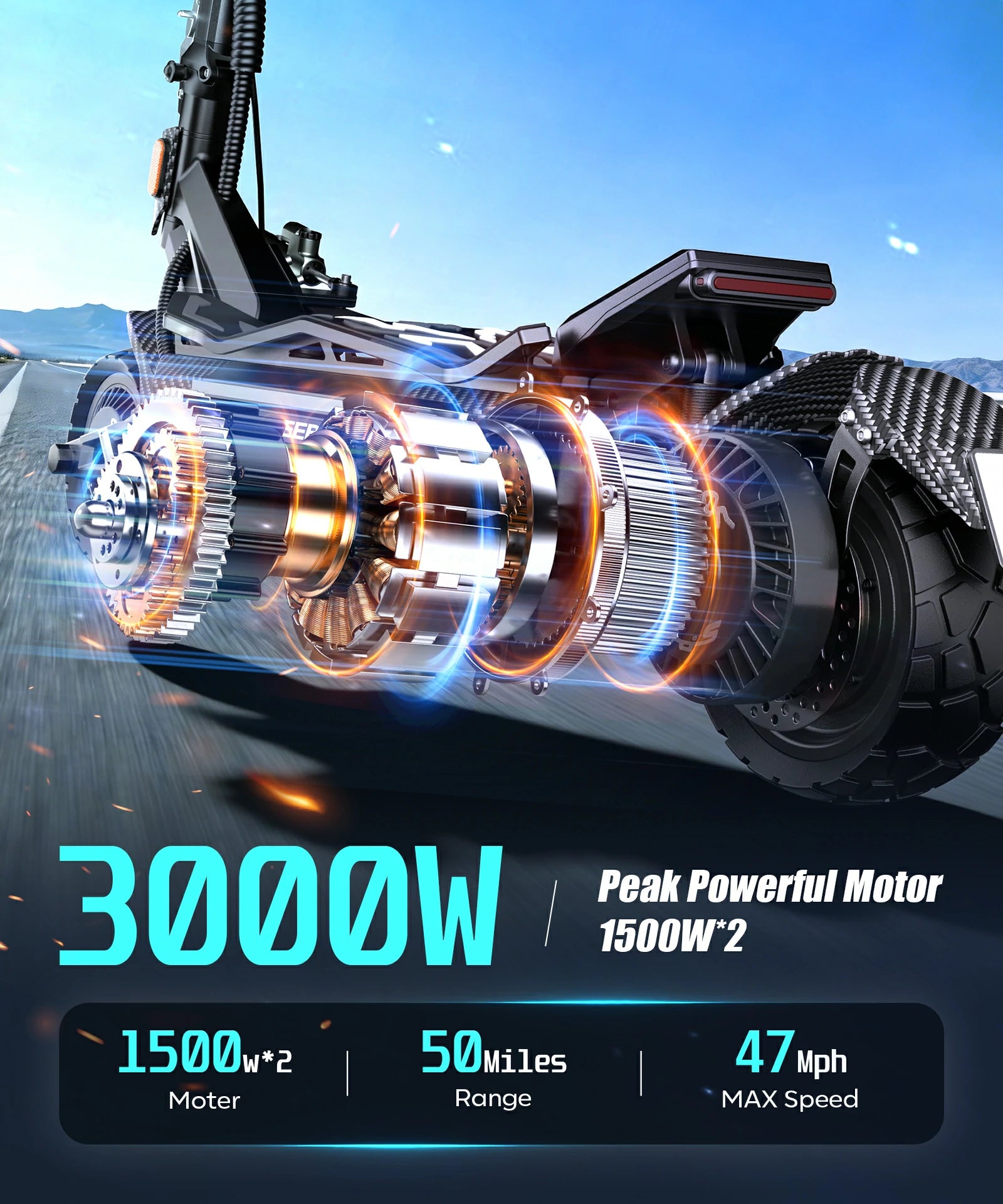 FREEBOY H16 scooter waterproof led headlight performance infographic
