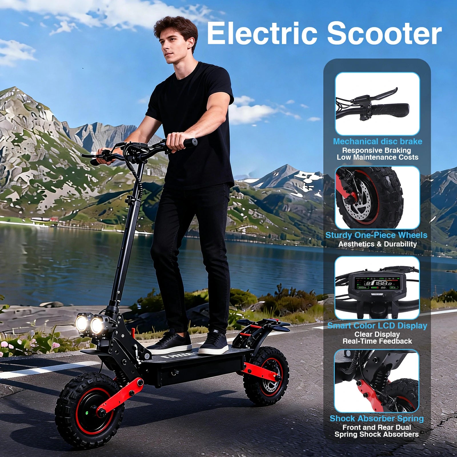 FREEBOY H6 lightweight foldable scooter man city street leisure scene