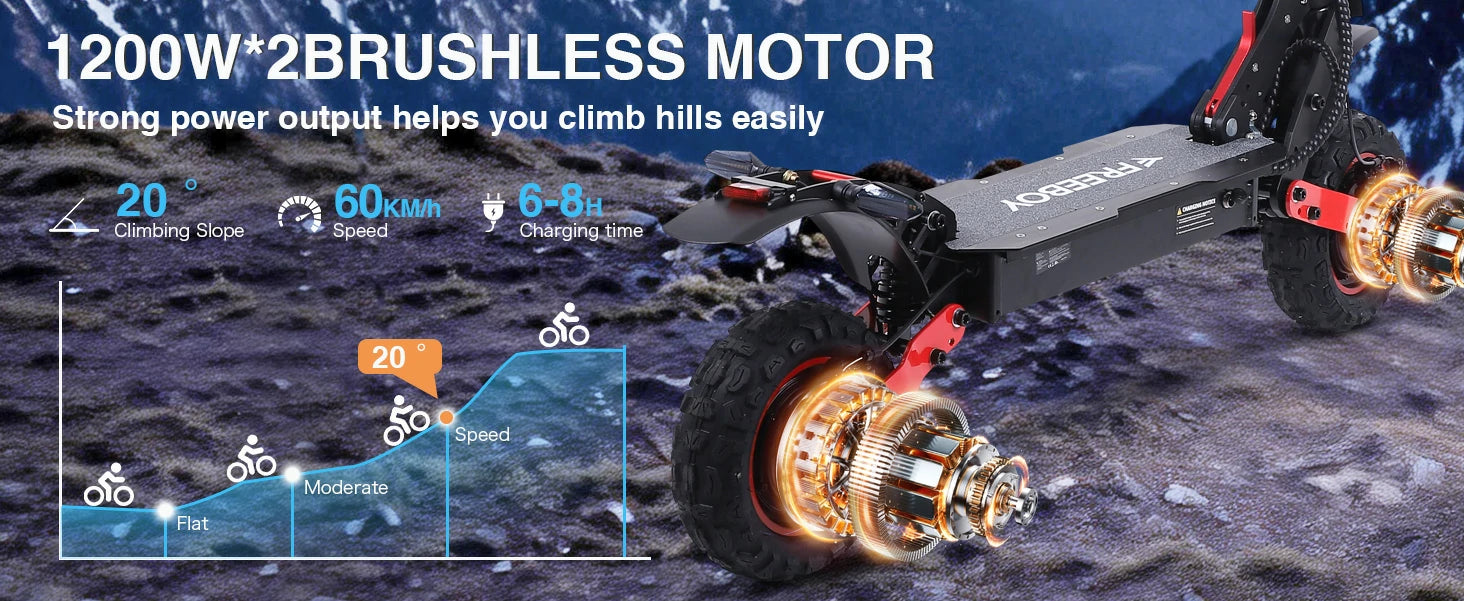 FREEBOY H6 scooter durable built-in battery long range introduction image