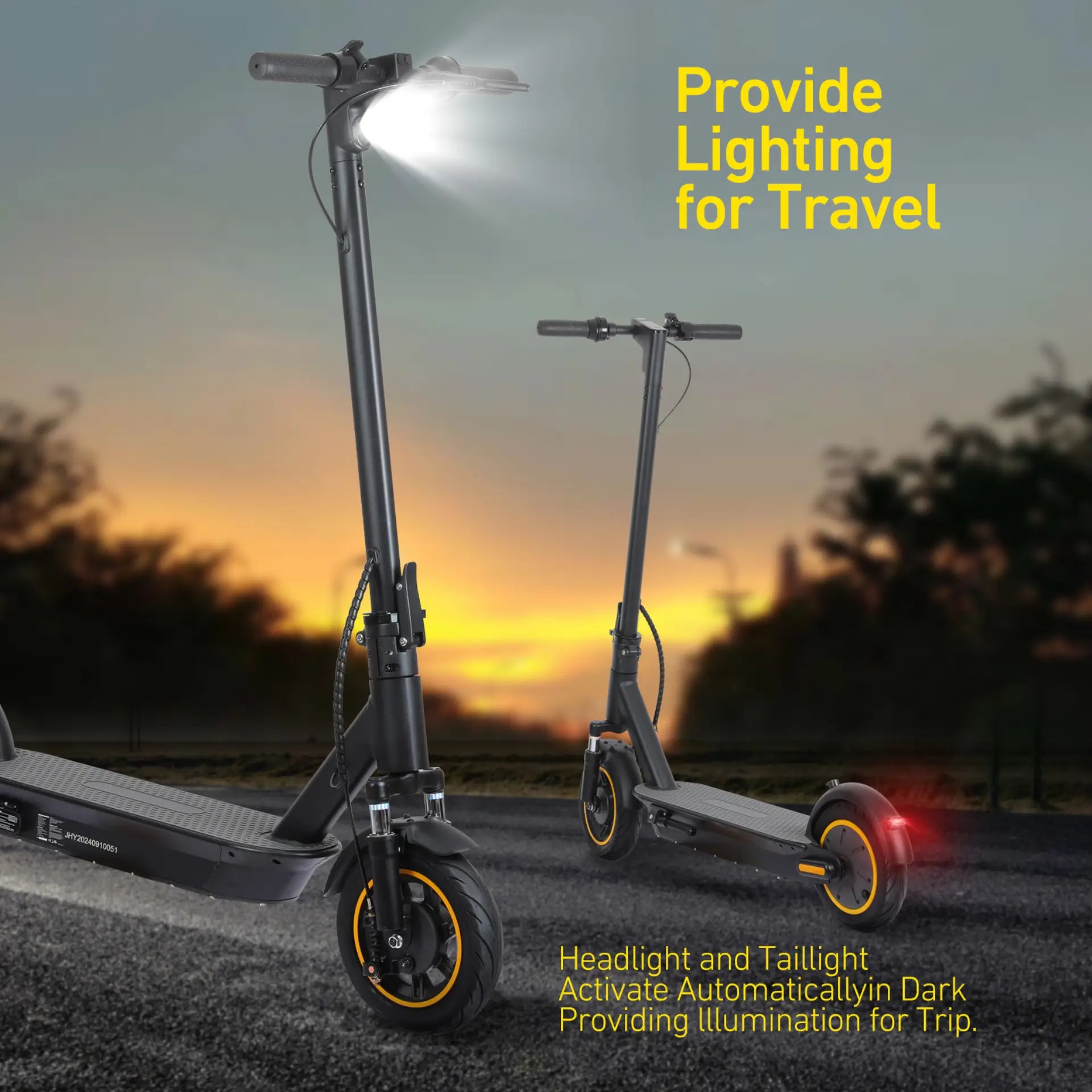 FREEBOY J05 commuter scooter dusk roadside promotional detail picture