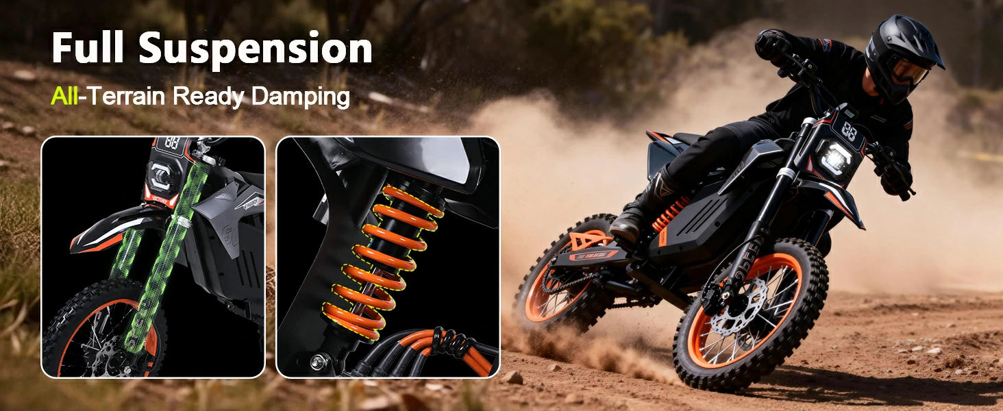 FREEBOY Y88 electric scooter male rider off-road mountain riding promotional poster